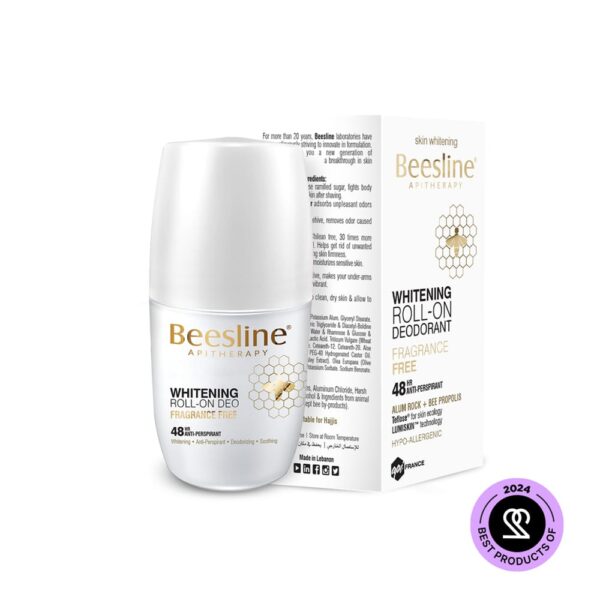Beesline Natural Whitening Roll-On Deodorant - Scent: Fragrance-Free
