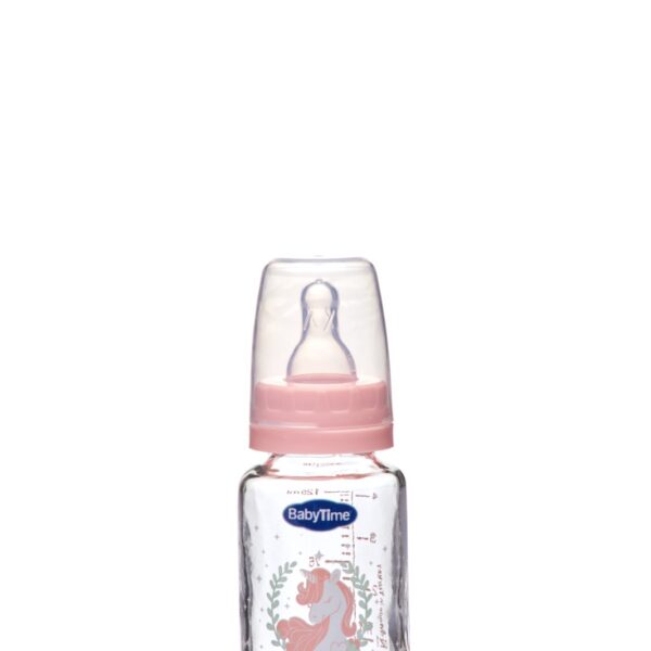 cGlass  FEEDING BOTTLE 125CC(silicone Nipple)
