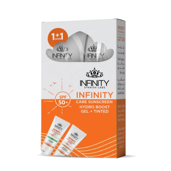 Infinity Care Tinted SPF 50+ + Infinity Care Hydro Boost gel SPF 50+ ANTI-SHINE