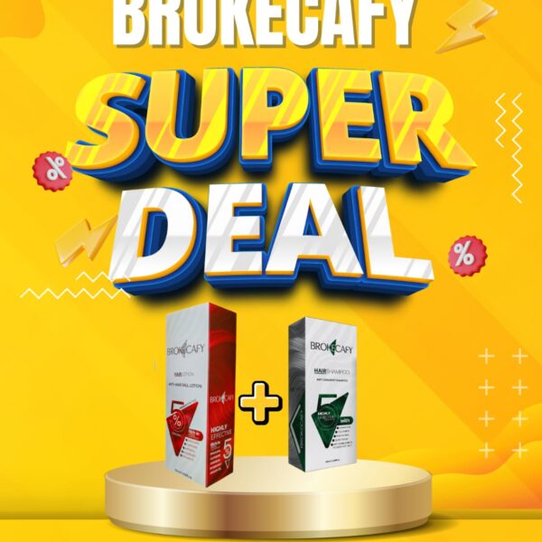 BUY BROKECAFY anti hair fall lotion (GET BROKECAFY anti dandruff shampoo free)