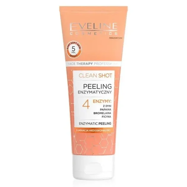 Eveline cosmetics clean shot peeling enzymatic peeling 75 ml
